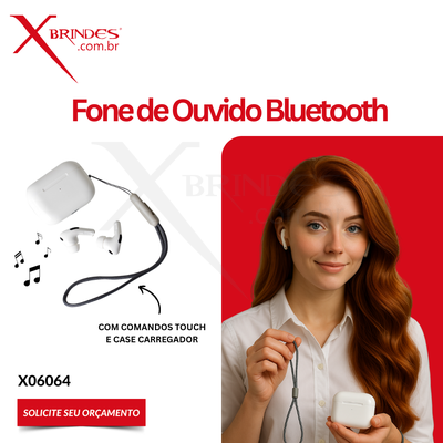 Fone De Ouvido Bluetooth Touch Com Case Carregador
