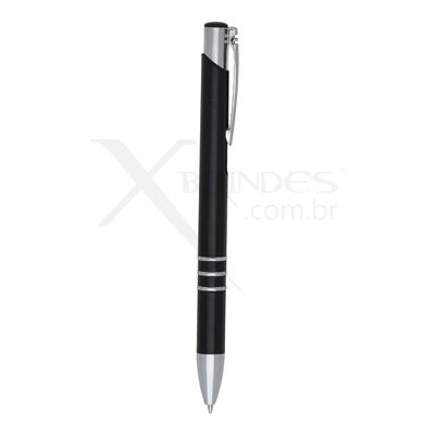 Conheça o Brinde Caneta Plástica Personalizada Com acionamento por clique e carga esferográfica azul X08578 