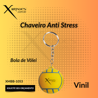 Chaveiro Anti-Stress Bola Vinil Vôlei Personalizado XMBB-1053