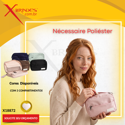 NÉCESSAIRE COM 3 COMPARTIMENTOS