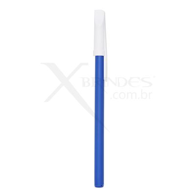 Conheça o Brinde CANETA PLASTICA CUSTOMIZADA COM CARGA AZUL E TAMPA REMOVIVEL X13629 CS