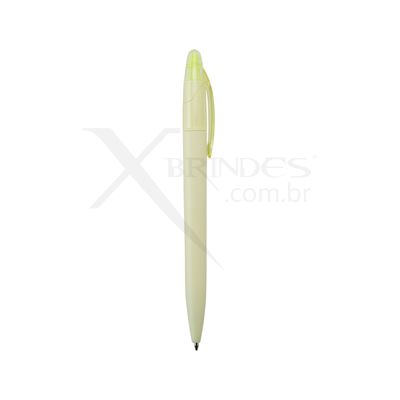 Conheça o Brinde CANETA PLÁSTICA ESFEROGRAFICA COM MARCA TEXTO X06055