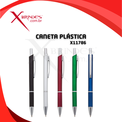 Conheça o Brinde CANETA PLÁSTICA COM CARGA AZUL E ACIONAMENTO POR CLIQUE X11786