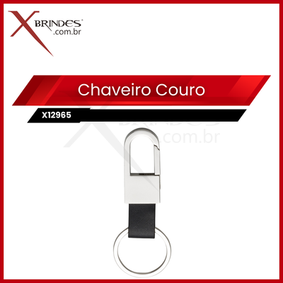Chaveiro Mosquetão com alça de Couro sintético X12965