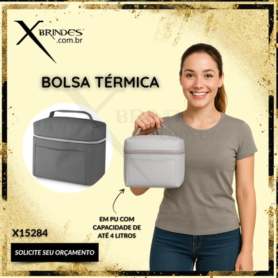 Conheça o Brinde Bolsa Térmica em PU com capacidade de até 4 litros X15284