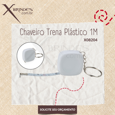 CHAVEIRO TRENA DE PLÁSTICO E COM FITA DE 1M X08204 