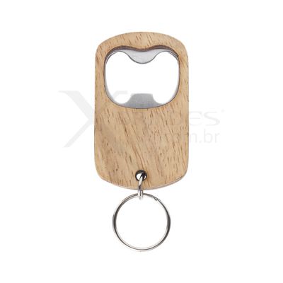 Chaveiro com de Garrafas Abridor em Madeira X06003