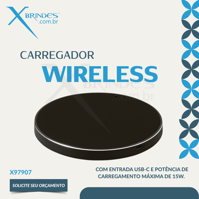Conheça o Brinde Carregador wireless rápido em ABS reciclado e alumínio reciclado 15W X97907