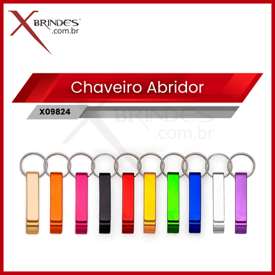 Chaveiro abridor de Garrafas em metal retangular X09824 