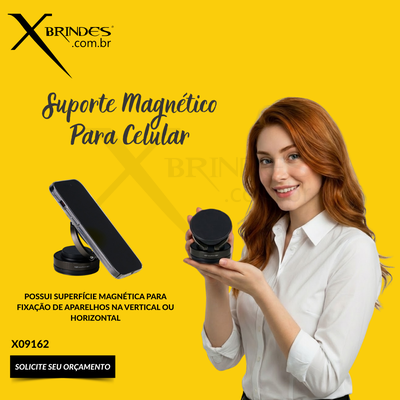 Suporte magnético em plástico ABS com articulação X09162